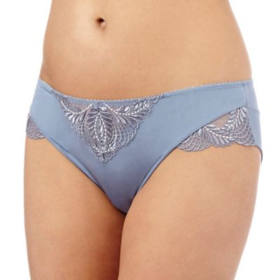 Spirit Blue topaz embroidered hipsters